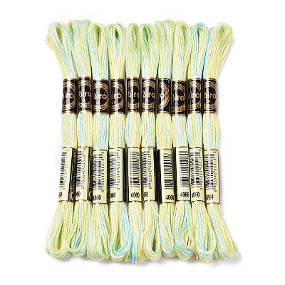 10 Skeins 6-Ply Polyester Embroidery Floss OCOR-K006-A14-1