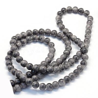 Baking Paint Glass Round Bead Strands DGLA-Q019-6mm-66-1