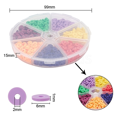 Handmade Polymer Clay Beads CLAY-YW0001-24-1