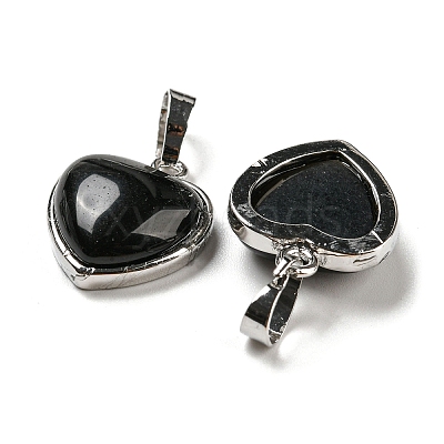 Natural Obsidian Pendants G-I358-A24-1