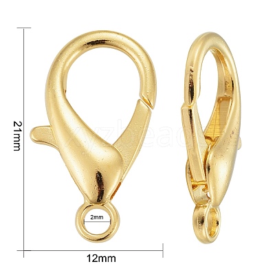 Zinc Alloy Lobster Claw Clasps X-E107-G-1