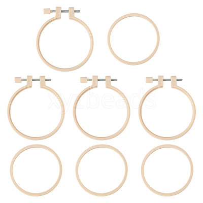 Plastic Imitation Bamboo Cross Stitch Embroidery Hoops TOOL-TADJ0001-03A-1