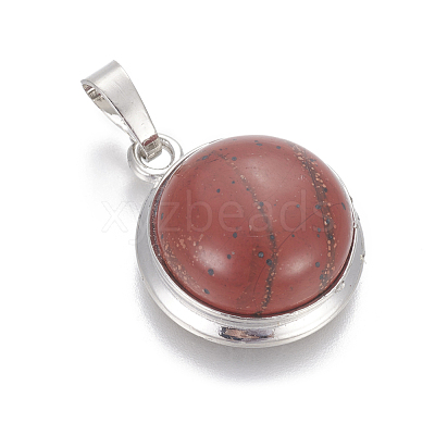 Natural Red Jasper Pendants G-L512-B16-1