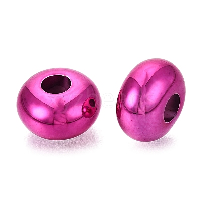 UV Plating Opaque Acrylic European Beads PACR-T017-19M-11-1