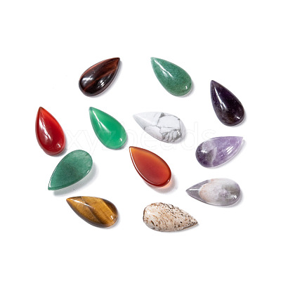 Natural Mixed Gemstone Cabochons G-P384-M-1