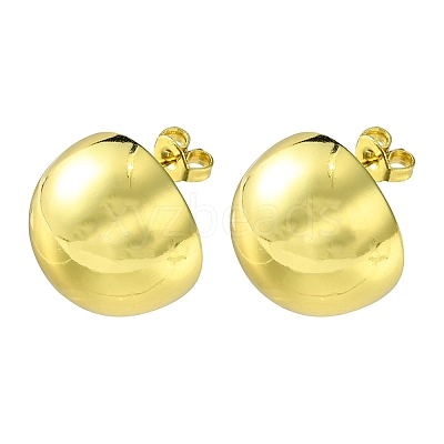 Brass Stud Earrings for Women EJEW-C072-06G-1