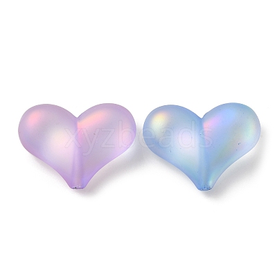 Transparent Spray Painted Acrylic Beads MACR-M026-02-1