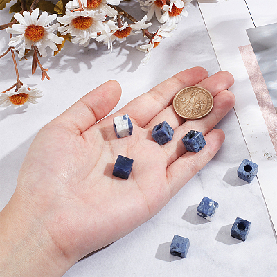 12Pcs Natural Sodalite European Beads G-NB0005-88F-1