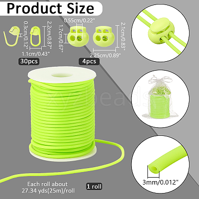 1Roll Hollow Pipe PVC Tubular Synthetic Rubber Cord RCOR-NB0001-02A-1