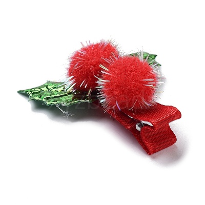 Christmas Theme Cloth Felt Fabric Alligator Hair Clip OHAR-R100-01B-1