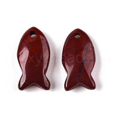 Natural Red Jasper Pendants G-N342-106G-1