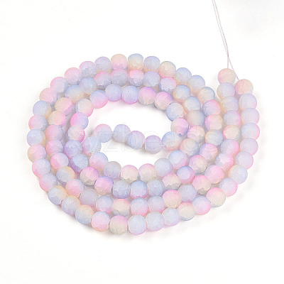 Crackle Glass Beads Strands GLAA-N009-8mm-04-1