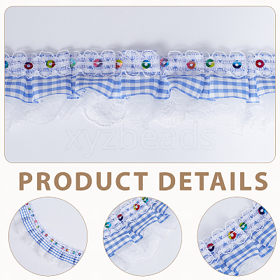 5Yards Polyester Lace Ribbon OCOR-GF0006-20A-1