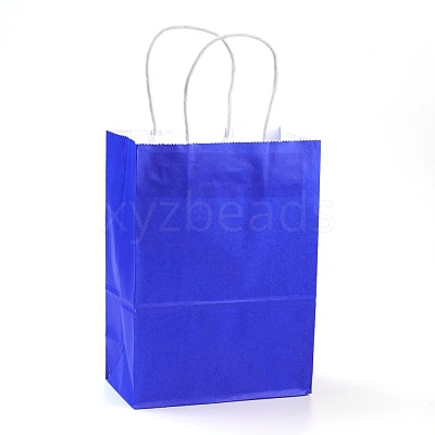 Pure Color Kraft Paper Bags AJEW-G020-A-04-1