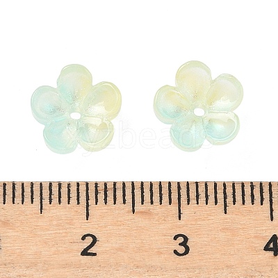 Dyed & Heated Glass Bead Caps GLAA-C042-01D-1