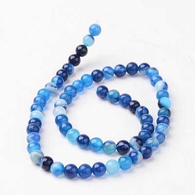 Natural Striped Agate/Banded Agate Beads X-AGAT-6D-6-1