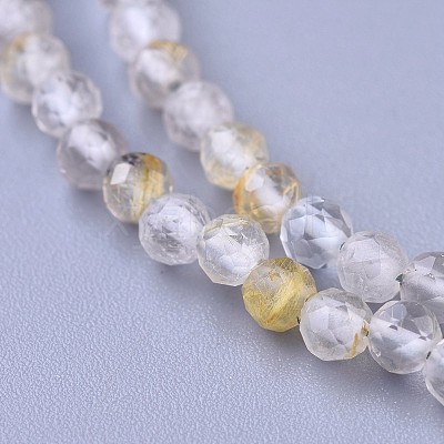 Natural Rutilated Quartz Beaded Necklaces NJEW-K114-B-A10-1