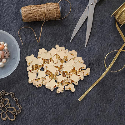 40Pcs 2 Style Brass Beads KK-GO0001-03-1