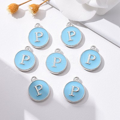 Platinum Plated Alloy Enamel Charms LS-X-ENAM-S118-04P-P-1
