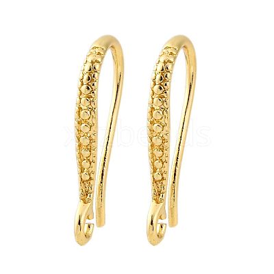 Brass Earring Hooks EJEW-R025-14G-1