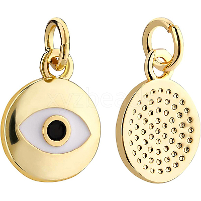 Brass Enamel Charms KK-BC0004-59-1