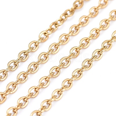 PVD Vacuum Plating 304 Stainless Steel Cable Chains CHS-F007-01G-B-1