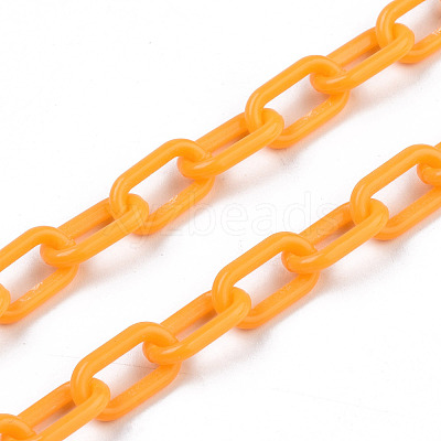 Handmade Opaque Acrylic Paperclip Chains X-KY-S166-002J-1