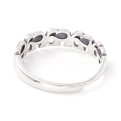 Elephant 925 Sterling Silver Adjustable Rings for Men Women STER-G032-03AS-1