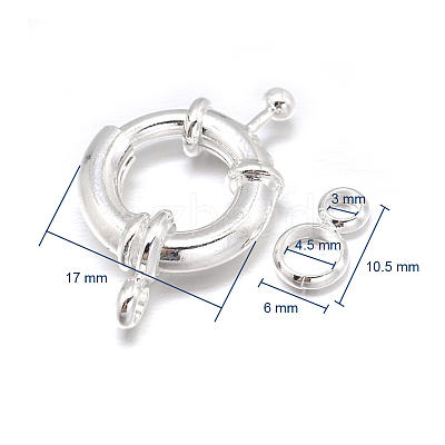 Brass Spring Ring Clasps KK-L082E-01S-1