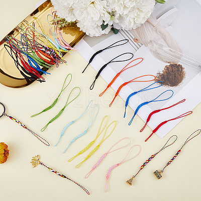 40Pcs 10 Colors Rayon Mobile Straps AJEW-GF0013-05-1