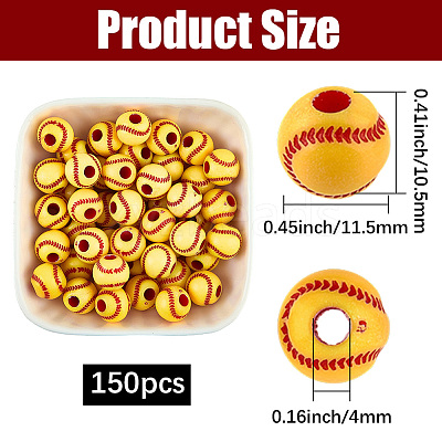 150Pcs Opaque Acrylic Round Beads MACR-PA0001-09A-1