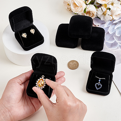 Flocking Jewelry Pendant Storage Boxes CON-WH0089-181A-1
