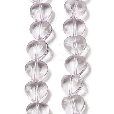Baking Paint Transparent Glass Beads Strands DGLA-A08-T8mm-KD06-1