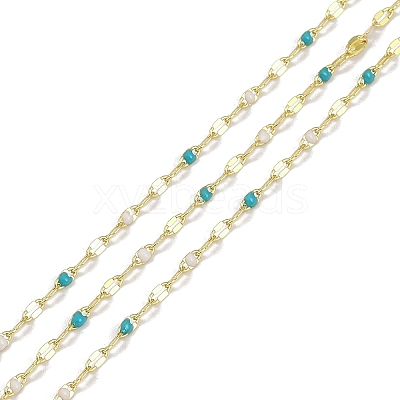 Rack Plating Brass Dapped Chains AJEW-Q153-03G-05-1
