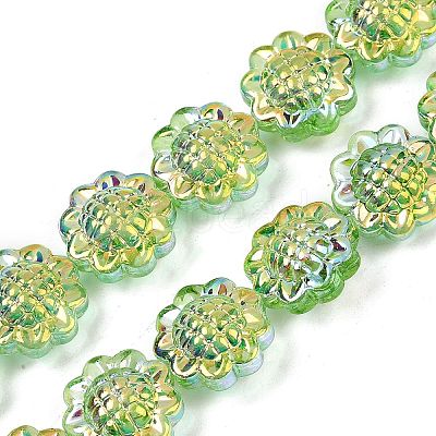 Electroplate Glass Bead Strands GLAA-S387-01E-1