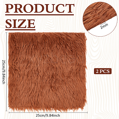 Faux Rabbit Fur Polyester Fabric DIY-WH0504-258F-1