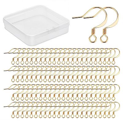 200Pcs Brass Earring Hooks KK-CN0001-35-1