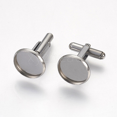 Non-Tarnish 304 Stainless Steel Cuffinks LS-X-STAS-G187-23P-14mm-1