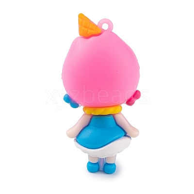 Girl Doll PVC Plastic Pendants KY-S172-12C-1