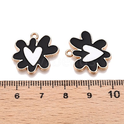Rack Plating Alloy Enamel Pendants ENAM-N056-344A-1