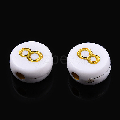 Plating Acrylic Beads PACR-R243-02-1