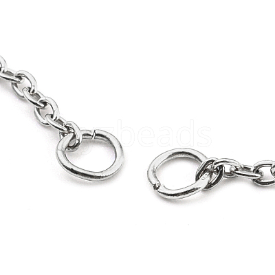 Tarnish Resistant 304 Stainless Steel Cable Chains Bracelet Making AJEW-P119-02P-1