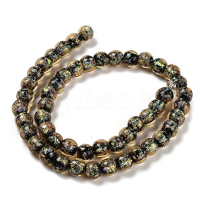 Handmade Dichroic Foil Glass Beads Strands DICH-U001-02H-1
