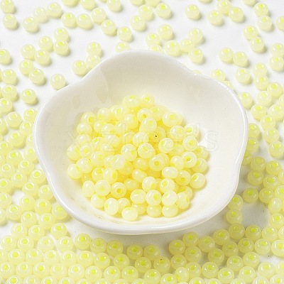 Imitation Jade 3/0 Glass Seed Beads SEED-Z001-A-A07-1
