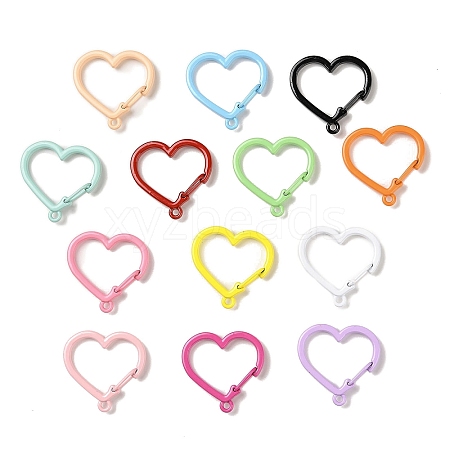 Spray Painted Alloy Key Snap Hook Clasps for Keychains FIND-L016-03-1