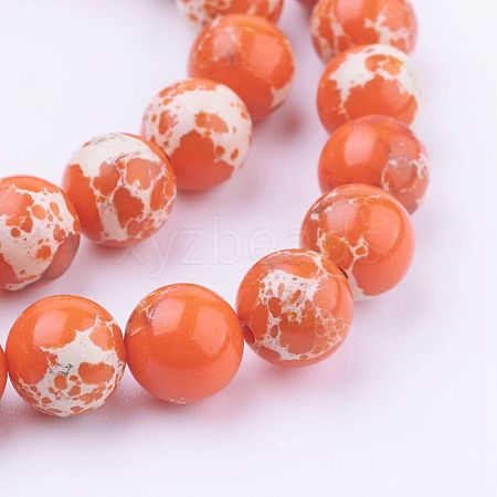 Synthetic Imperial Jasper Beads Strands G-E374-10mm-03A-1