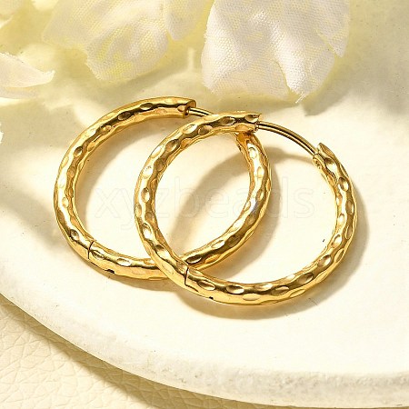 304 Stainless Steel Hoop Earrings for Women EJEW-M068-12F-G-1