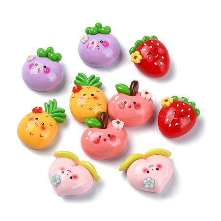 Opaque Resin Decoden Cabochons CRES-M031-06-1