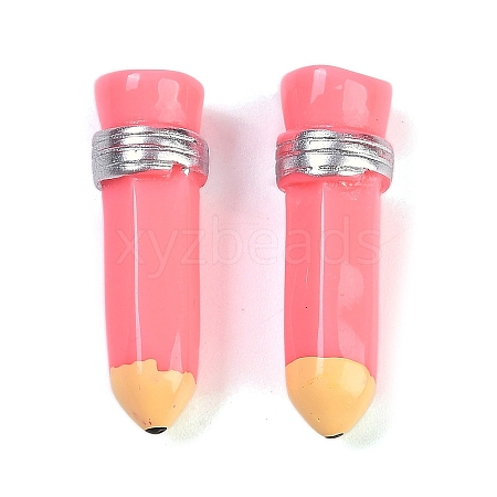 Pencil Resin Cabochons RESI-Q014-06F-1