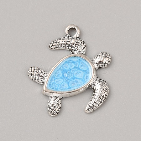 Ocean Theme Alloy Enamel Pendants ENAM-CJC0022-14C-AS-1
